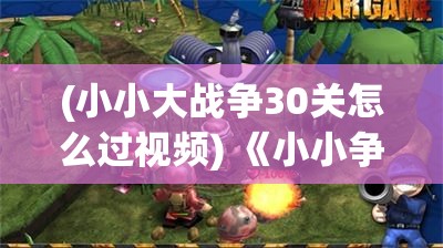 (小小大战争30关怎么过视频) 《小小争霸大格局》：揭秘微观策略下的战争艺术，如何在细节中取胜？